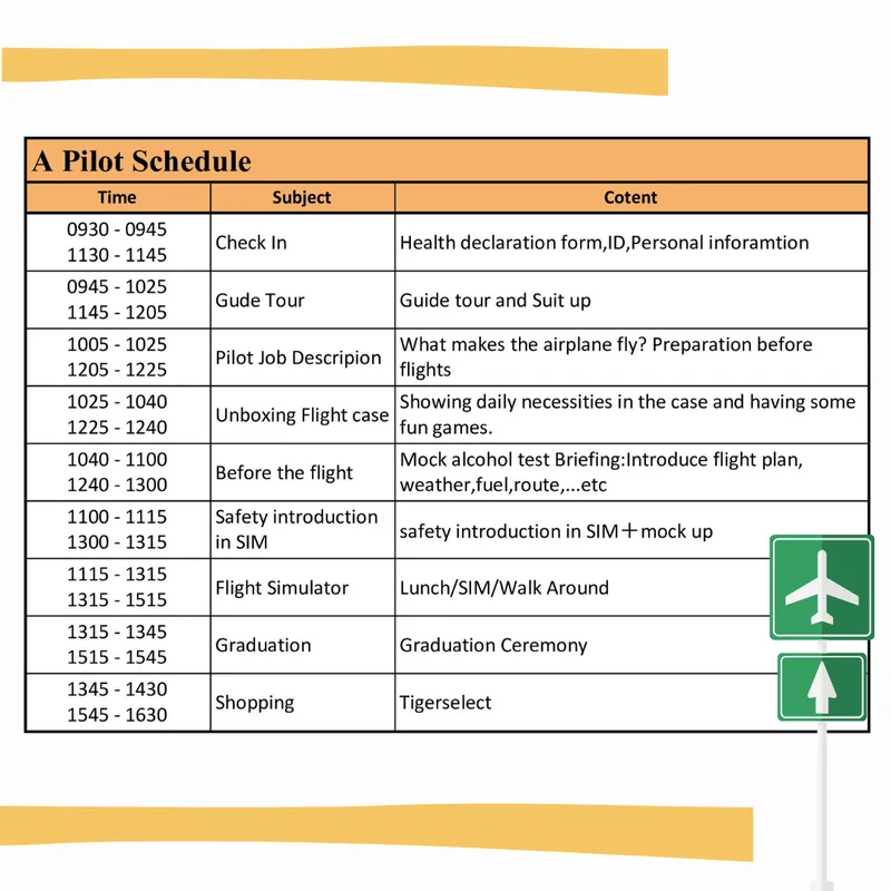 Parent-kid pilot camp with access to simulator