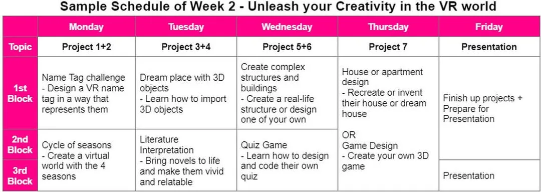 making your own virtual world, cospace AR/VR camp, advanced